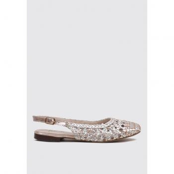 Sandalia Plana Dorada para Mujer TOP3 SR24461