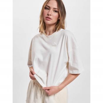 Puma Classics Oversized T-Shirt Damen cremeweiß XS