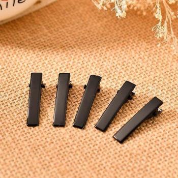 Pinces à cheveux noires en métal, 10 pièces, 32mm/45mm/55mm/75mm