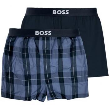 BOSS Boxershorts 2P mit kurzem Bein, navy