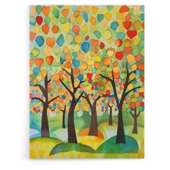 Abstract Apple Tree Canvas