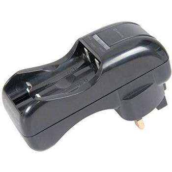 Black 4‑Pack AA/AAA Charger with 4‑Slot Mains Adapter (Mercury 690.183UK)