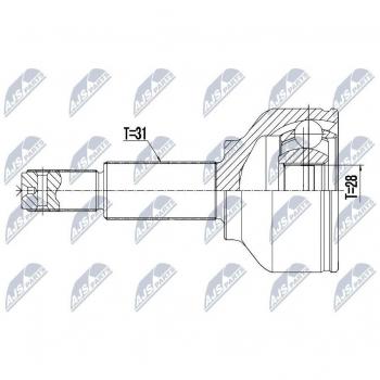 Kit de joints d’arbre de transmission avant NTY NPZ-FR-052