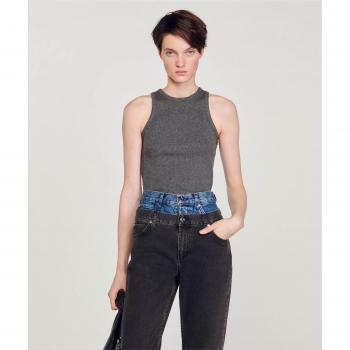 Sandro Women's Fitted Cotton Tank Top