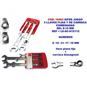 Sifer 5 Herramientas de Carraca 8‑19 mm