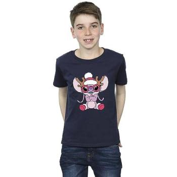 Blue Lilo & Stitch Angel Reindeer T-Shirt for Kids (BI22850)