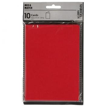 Confezione Biglietti di Auguri e Carta Lettere Rossa 220 g/m2