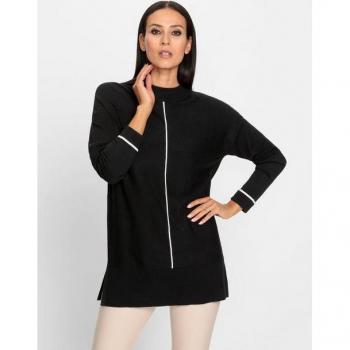 Pull en tricot délicat avec passepoil