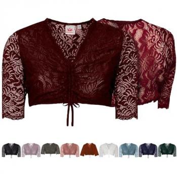 Spieth & Wensky Dirndlbluse ANSBACH Dunkelrot mit Stickerei Damen 46