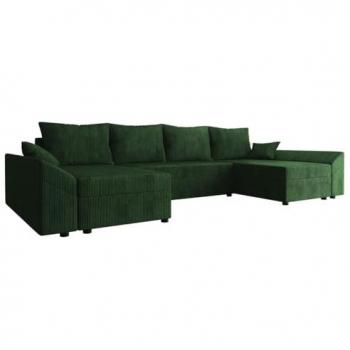 Ecksofa Peltata U Cord, symmetrisches 5-Sitzer Sofa für Wohnzimmer