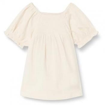 Noppies Kurzarmkleid Coventry Leinenoptik Weiß 74