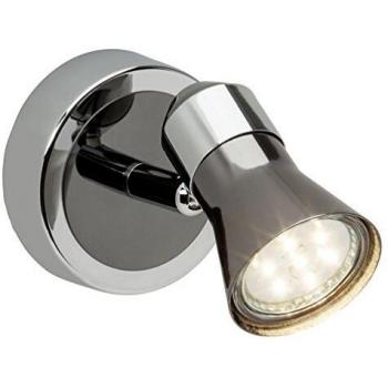 Brilliant AG G18310/76 LED-Hakenleuchte, Metall, GU10, 3 W, chrom/schwarz