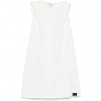 Courrèges Female Hooded Racerback Tank – White, Medium Size