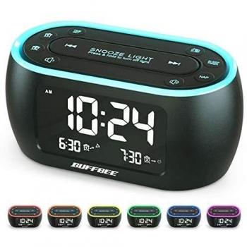 Buffbee Digital Alarm Clock with FM Radio