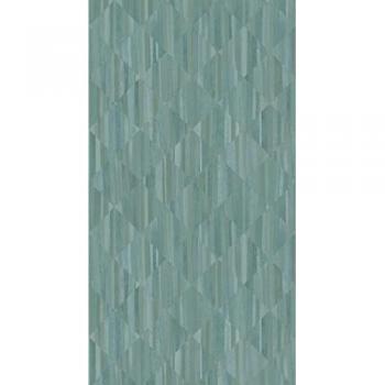 Papier Peint 3D Effet Bois Bleu Vert
