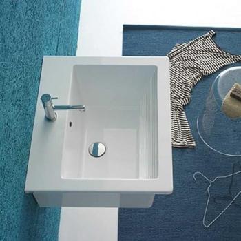 Lavabo de cerámica Globo Forty3 60x50 cm Blanco
