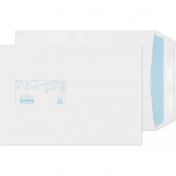 Blake Purely Environmental C5 229 × 162 mm 100 gsm Evolve Recycled Pocket Self Seal Window Envelopes (RD7084) White