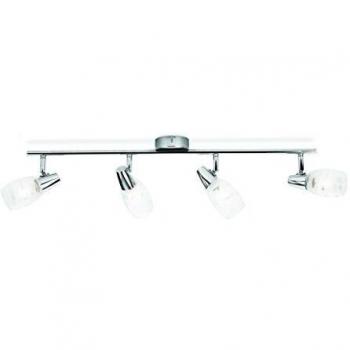 Philips Hemlock 4 spots orientables sans ampoule chromée 40 W chacun