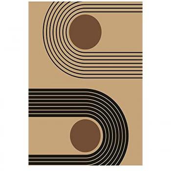 Tapis SEVENTIES Taupe 160x230 – Style Vintage, Parfait pour Appartement