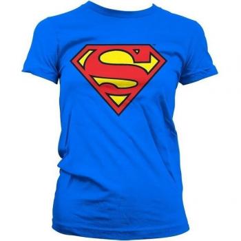 Veste de Superhero : T-shirt court bleu, motif Shield, tailles S à XXL, pour femme