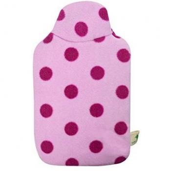 Hugo Frosch Kinder‑Wärme­flasche 0,8 l – Öko‑Material, rosa Punkte, Labor geprüft