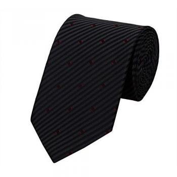 Fabio Farini Premium schwarze Krawatte Herren