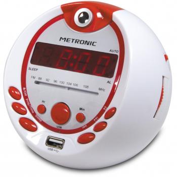 Radio-réveil Pirates FM projection double alarme avec port USB