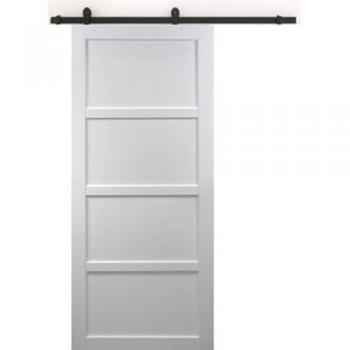 Porte Coulissante Tamera 4 Panneaux avec Rail à Roulettes H204 x L93