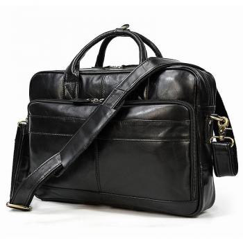 Sac d’affaires en cuir doux pour ordinateur