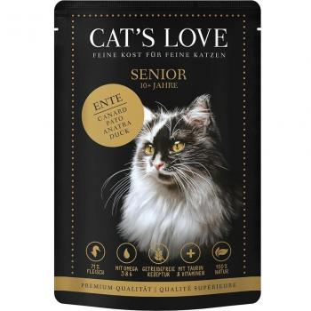 Cat's Love Senior Ente 85g Beutel Katzennassfutter