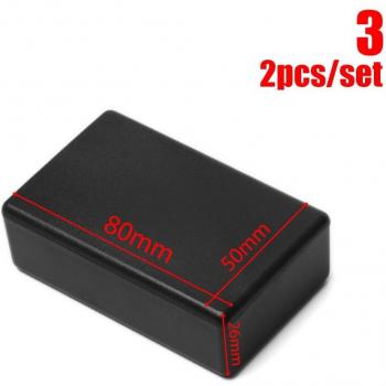 2Pcs Black Waterproof DIY Housing Box