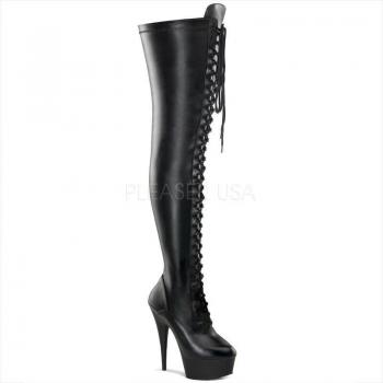 Pleaser 3023 Damenstiefel – Schwarz Matt, EU 36 – Hochwertiges Modell