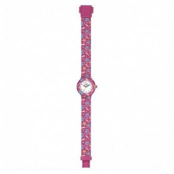 Reloj Hip Hop Baby Kids con Dial Blanco y Correa Rosa