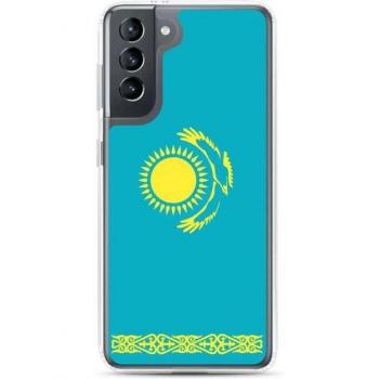 S21 Plus Flexible Phone Case – Multicolored Kazakhstan National Flag