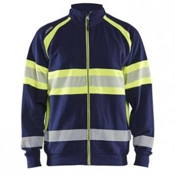T-shirt technique marine-jaune haute visibilité