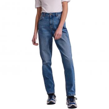 Pantalones de Cintura Alta Pieces Luna en Denim