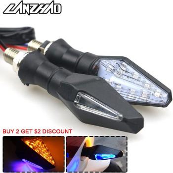 Pair of Universal Amber LED Turn Signal Blinkers for Motorcycles