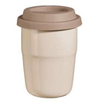 ASA Selection Thermobecher 0,2 l creme/braun aus Porzellan/Silikon