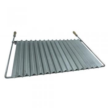 Grille barbecue blanche 60x40 avec récupérateur de graisse