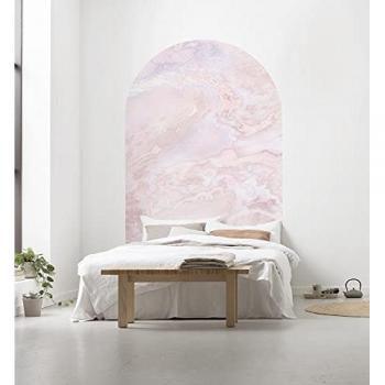 Komar : papier peint panoramique rose marbre, format rond – Sanders & Sanders
