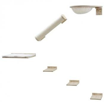 Kerbl Cat Wall Rocky 52x17x37 cm Nature and White