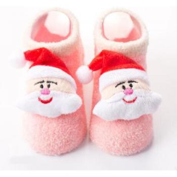 Chaussures Bébé Noël Fille Anti-dérapantes en Laine