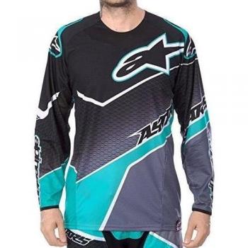 Jersey Mx Alpinestars 2017 Techstar Venom Negro Dark Gris Teal XXL