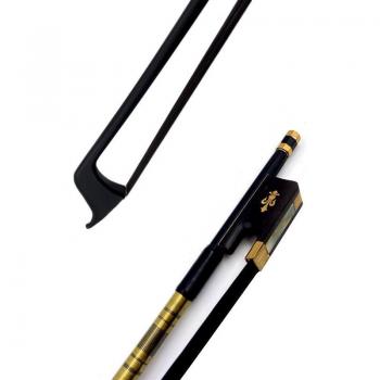 Archet de violoncelle 4/4 en fibre de carbone, motif à grille noir clair et blanc sibérien/noir, accessoire pour queue de cheval, 1 pièce