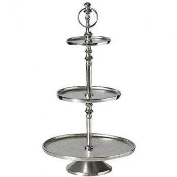 Boltze Etagere Newport Silber 3-stöckig