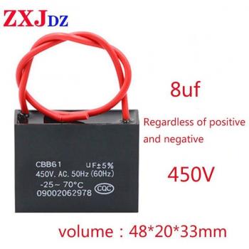 Condensador de inicio 8uF 450V para motor de ventilador