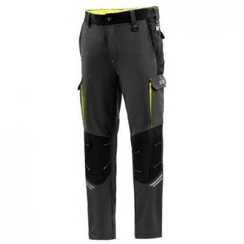 Pantaloni Sparco Tech Grigio Scuro/Giallo Fluo Taglia L con Rinforzi