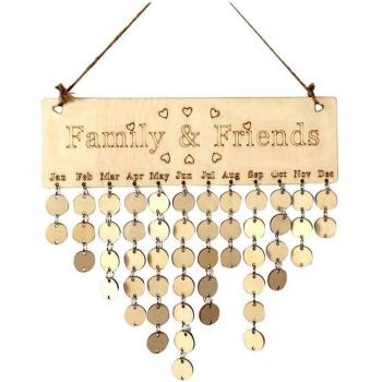 Wooden Birthday Reminder Board