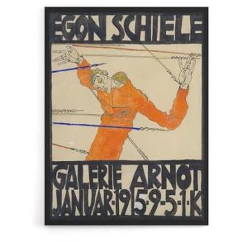 1915 Arnot Schiele Orange Canvas Poster – Exhibition Print (W12H16)