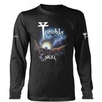T-shirt adulte à manches longues crâne Trouble